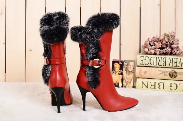CHANEL Knee-high boots Lined with fur Women--009